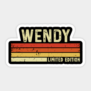 Wendy Name Vintage Retro Limited Edition Gift Sticker